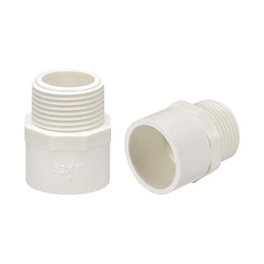 uxcell 32mm Slip X G1 Male Thread PVC Pipe Fitting Adapter Connector 10Pcs