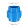 uxcell 32mm X 32mm PVC Pipe Fitting Union Solvent Socket Quick Connector Blue 2pcs