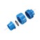 uxcell 32mm X 32mm PVC Pipe Fitting Union Solvent Socket Quick Connector Blue 2pcs