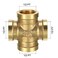 uxcell Brass Cross Pipe Fitting 12 PT Female Thread 4 Way Connector 2pcs