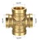 uxcell Brass Cross Pipe Fitting 12 PT Female Thread 4 Way Connector 2pcs