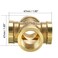uxcell Brass Cross Pipe Fitting 12 PT Female Thread 4 Way Connector 2pcs