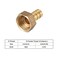 uxcell Brass Hose Barb Fitting Connector 12mm Barb G12 Female Thread Pipe Adapter 2Pcs
