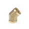 uxcell Brass Pipe Fitting 45 Degree Elbow G12 Female X G12 Female Hex Bushing Adapter 44mm Length