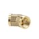uxcell Brass Pipe Fitting 45 Degree Elbow G12 Female X G12 Female Hex Bushing Adapter 44mm Length