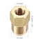 uxcell Brass Pipe fitting 12 SAE Flare Male 14 SAE Female Thread Tubing Adapter Connector for Air Conditioner Refrigeration