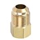uxcell Brass Pipe fitting 12 SAE Flare Male 14 SAE Female Thread Tubing Adapter Connector for Air Conditioner Refrigeration