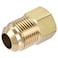 uxcell Brass Pipe fitting 12 SAE Flare Male 14 SAE Female Thread Tubing Adapter Connector for Air Conditioner Refrigeration