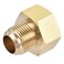 uxcell Brass Pipe Fitting 12 SAE Flare Male 34 SAE Female Thread Tubing Adapter Connector for Air Conditioner Refrigeration