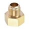 uxcell Brass Pipe Fitting 12 SAE Flare Male 34 SAE Female Thread Tubing Adapter Connector for Air Conditioner Refrigeration
