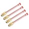 uxcell Brass Pipe Fitting 14 SAE Flare Connector Male Thread Adapter with Copper Tube for Air Conditioner HVAC System Pack of 4