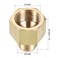 uxcell Brass Pipe Fitting 38 SAE Flare Male 12 SAE Female Thread Tube Adapter Connector for Air Conditioner Refrigeration 2Pcs