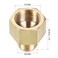 uxcell Brass Pipe Fitting 38 SAE Flare Male 12 SAE Female Thread Tube Adapter Connector for Air Conditioner Refrigeration 2Pcs