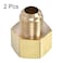 uxcell Brass Pipe Fitting 38 SAE Flare Male 12 SAE Female Thread Tube Adapter Connector for Air Conditioner Refrigeration 2Pcs