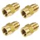 uxcell Brass Pipe fitting 5818UNF Flare Male to 14NPT Female Thread Tubing Adapter Hose Connector for Air Conditioner Refrigeration 4Pcs