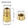 uxcell Brass Pipe fitting 5818UNF Flare Male to 14NPT Female Thread Tubing Adapter Hose Connector for Air Conditioner Refrigeration 4Pcs