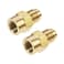 uxcell Brass Pipe fitting 71620UNF Flare Male to 18NPT Female Thread Tubing Adapter Hose Connector for Air Conditioner Refrigeration 2Pcs