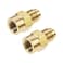 uxcell Brass Pipe fitting 71620UNF Flare Male to 18NPT Female Thread Tubing Adapter Hose Connector for Air Conditioner Refrigeration 2Pcs