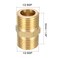 uxcell Brass Pipe Fitting Hex Nipple 12 BSP Male X 12 BSP Male Thread Connector 2pcs