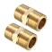 uxcell Brass Pipe Fitting Hex Nipple 12 BSP Male X 12 BSP Male Thread Connector 2pcs