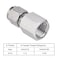 uxcell Compression Tube Fitting G14 Female Thread x 14 Tube OD Straight Coupling Adapter 304 Stainless Steel