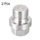 uxcell M10 X 1 Male Outer Hex Head Plug 304 Stainless Steel Solid Thread Corrosion Resistant Bung Plug Pipe Fitting 2pcs