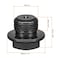 uxcell Outer Hex Head Socket Pipe Fitting Plug M24x15 Male Thread Carbon Steel 2Pcs for Terminate Pipe Ends