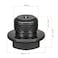 uxcell Outer Hex Head Socket Pipe Fitting Plug M24x15 Male Thread Carbon Steel 2Pcs for Terminate Pipe Ends