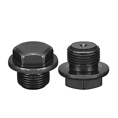 uxcell Outer Hex Head Socket Pipe Fitting Plug M24x15 Male Thread Carbon Steel 2Pcs for Terminate Pipe Ends