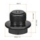 uxcell Outer Hex Head Socket Pipe Fitting Plug M24x15 Male Thread Carbon Steel for Terminate Pipe Ends