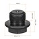 uxcell Outer Hex Head Socket Pipe Fitting Plug M24x15 Male Thread Carbon Steel for Terminate Pipe Ends