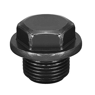 uxcell Outer Hex Head Socket Pipe Fitting Plug M24x15 Male Thread Carbon Steel for Terminate Pipe Ends