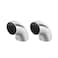 uxcell Pipe Fitting 304 Stainless Steel 90 Degree Elbow ButtWeld 114 OD 1mm Thick 76x40mm Pipe Size 2pcs