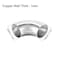uxcell Pipe Fitting 304 Stainless Steel 90 Degree Elbow ButtWeld 114 OD 1mm Thick 76x40mm Pipe Size 2pcs