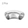 uxcell Pipe Fitting 304 Stainless Steel 90 Degree Elbow ButtWeld 114 OD 1mm Thick 76x40mm Pipe Size 2pcs