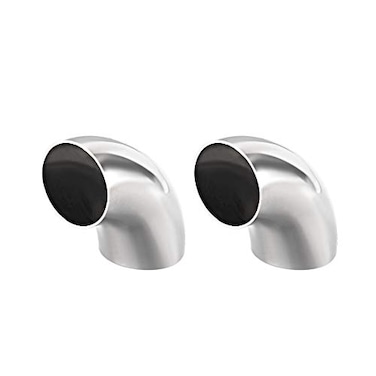 uxcell Pipe Fitting 304 Stainless Steel 90 Degree Elbow ButtWeld 114 OD 1mm Thick 76x40mm Pipe Size 2pcs