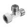 uxcell Pipe Fitting Tee G12 1 Female to 2 Male Thread 3 Way T Shape Swivel Nut Hose Connector Adapter NickelPlated Copper