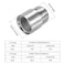 uxcell Shower Head Extension Arm Stainless Steel 12PT Male to 12PT Female Thread 30mm Length Cast Pipe Fitting Coupler