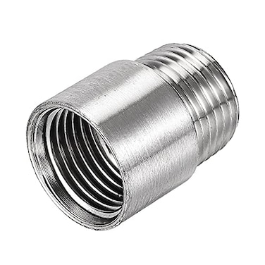 uxcell Shower Head Extension Arm Stainless Steel 12PT Male to 12PT Female Thread 30mm Length Cast Pipe Fitting Coupler