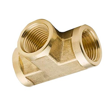 Vis Brass Forged Pipe Fitting Tee 38 NPT Female x 38 npt Female x 38 NPT Female Tfitting 3 Ways Connector 1pc