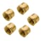 Vis Brass Pipe Fitting Hex Head Cap 12 NPT Female Pack of 5