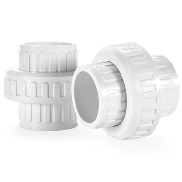 VYH 112 PVC Union Coupling Pipe Fitting112 PVC Slip Union Schedule 40 PVC AdapterSocket x Socket builtin EPDM ORing White 2 Pack