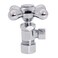 Westbrass Cross Handle Angle Stop Shut Off Valve 12 Copper Pipe Inlet with 38 Compression Outlet Polished Chrome D105X26