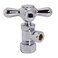 Westbrass Cross Handle Angle Stop Shut Off Valve 12 Copper Pipe Inlet with 38 Compression Outlet Polished Chrome D105X26