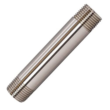 Westbrass D1210407 x 4 IPS Brass Pipe Nipple Satin Nickel