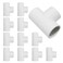 WESUA 3 Way Flush 34 SCH40 TEE PVC Fitting Pipe Connector 12 Pack