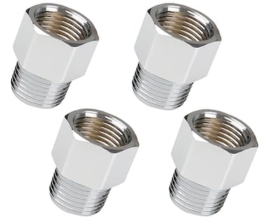 WHK 4Pack Brass Pipe Fittings 12 Inch MaleFemale NPT Reducer Adapter with Chrome Finish
