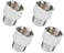 WHK 4Pack Brass Pipe Fittings 12 Inch MaleFemale NPT Reducer Adapter with Chrome Finish