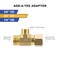 WMAXPFIT ADDATee Adapter2 PACK 38 OD COMP x 38 Female COMP x 14 OD Compression LF splitter Tee