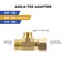 WMAXPFIT ADDATee Adapter2 PACK 38 OD COMP x 38 Female COMP x 14 OD Compression LF splitter Tee